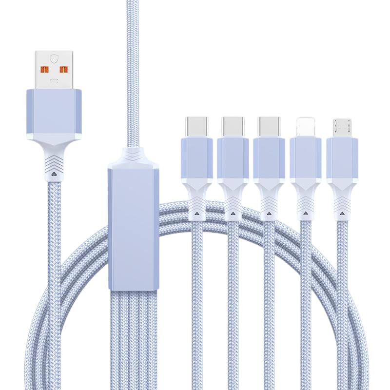Verilux® 4FT Multi Charging Cable, USB C Splitter Cable, 5 in 1 Fast Charging Nylon Verilux® 4FT Multi Charging Cable, USB C Splitter Cable, 5 in 1 Fast Charging Nylon